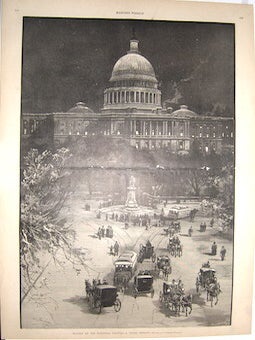 Item #71-7830 “Winter at the National Capital - A Night Session.” Harper’s Weekly Journal...