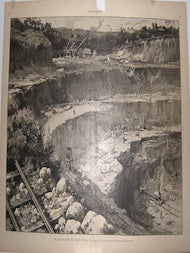 Item #71-7897 “The Panama Canal - The Great Culebra Cut.” Harper’s Weekly Journal of...