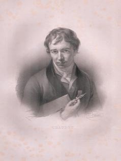 Item #71-8174 Portrait of Antoine Claudet (French photographer who produced daguerrreotypes,...