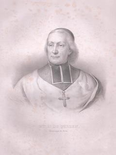 Item #71-8193 Portrait of Archbishop Hyacinthe-Louis de Quelen (French Archbishop, 1778-1839),...