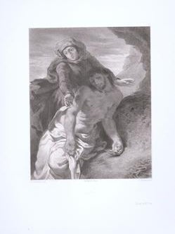 Item #71-8389 Pieta, from the series ‘Les Artistes Anciens et Modernes’. Eugene Delacroix,...