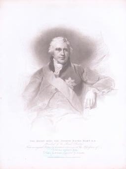 Item #71-9256 The Right Honorable Sir Joseph Banks, Bart. K. B., President of the Royal Society....