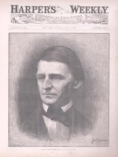 Item #71-9808 Portrait of Ralph Waldo Emerson (American essayist, 1803-1882). John W. Alexander,...