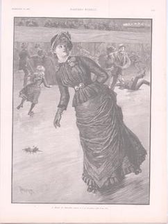 Item #71-9834 A Belle on Rollers. February 21, 1885. T. de Thulstrup, Harper’s Weekly, drawn
