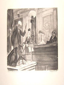 Item #71-9887 Interrogating the Witness. William Sharp, After