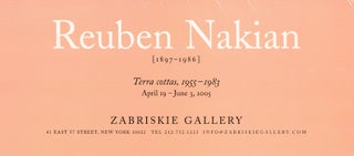 Item #73-0143 Reuben Nakian [1987-11986]. Terra cottas, 1955-1983. 19 April-3 June 2005. Reuben...