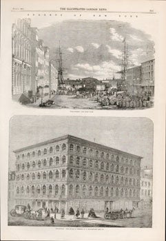 Item #73-0179 Streets of New York—Wall Street, Broadway 2 April 1859. The Illustrated London News