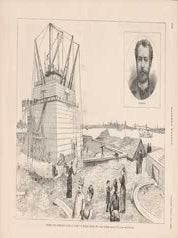 Item #73-0253 Pedestal for Bartholdi's Statue of Liberty on Bedloe's Island, New York Harbor...