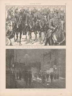 Item #73-0256 The Annual Parade of the New York Police, May 27 and Laying Horse-car Tracks on...