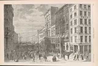 Item #73-0257 Broad Street During the Panic October 11 1873. after Rockwood, Harper's Weekly, photo