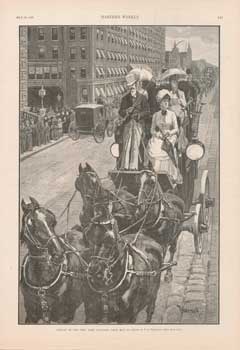 after T. de Thulstrup (drawing); Harper's Weekly - Parade of the New York Coaching Club, May 23 30 May 1885