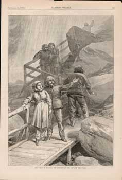Item #73-0262 The Falls of Niagara—The Descent to the Cave of the Winds September 11 1875. Harper's Weekly.