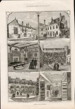 Item #73-0297 Pembroke College, Cambridge The Illustrated London News, Aug 14 1875—155. Pocock,...