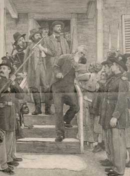 Item #73-0321 John Brown On His Way to Execution January 31 1885. Frederick Juengling, T. Hovenden, Harper's Weekly, after, drawing.