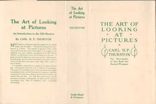 Item #73-0341 The art of looking at pictures: an introduction to the old masters Dust Jacket...