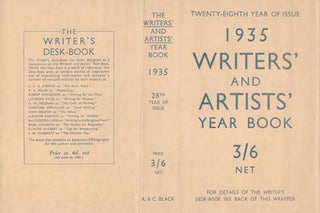 Item #73-0344 1935 Writers' and Artists' Year Book Dust Jacket Only, Book Not Included. A., C. Black