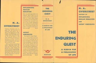 Item #73-0366 The Enduring Quest Dust Jacket Only, Book Not Included. H A. Overstreet