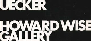 Item #73-0416 Uecker : Uecker, Zero and the Kinetic Spirit. (Exhibition: November 1 - 19, 1966)....