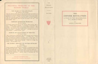 Item #73-0449 Chinese Revolution: A Phase in the Regeneration of a World Power Dust Jacket Only,...