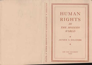 Item #73-0450 Human Rights in the Modern World Dust Jacket Only, Book Not Included. Arthur N....