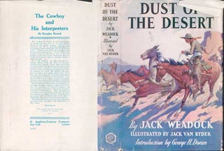 Item #73-0506 Dust of the desert Dust Jacket Only, Book Not Included. Jack Weadock, Jack van...