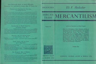Item #73-0516 Mercantilism Volume One Dust Jacket Only, Book Not Included. Eli F. Heckscher