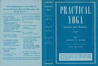 Item #73-0571 Practical Yoga Dust Jacket Only, Book Not Included. Ernest Wood, Paul Brunton, intro