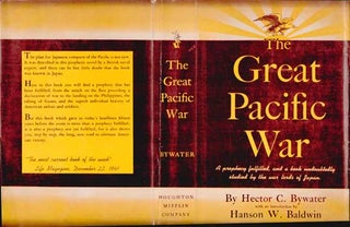 Item #73-0582 The Great Pacific War Dust Jacket Only, Book Not Included. Hector C. Bywater,...