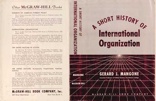 Item #73-0591 A Short History of International Organization Dust Jacket Only, Book Not Included....