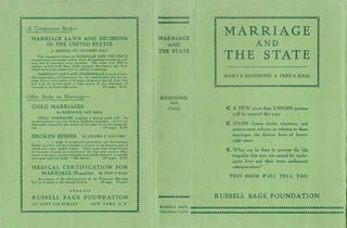 Item #73-0612 Marriage and the state : based upon field studies of the present day administration...
