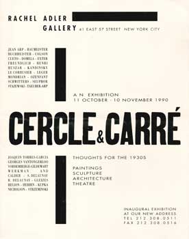 Item #73-0633 Cercle & Carre : Thoughts for the 1930s : Paintings, sculpture, architecture,...
