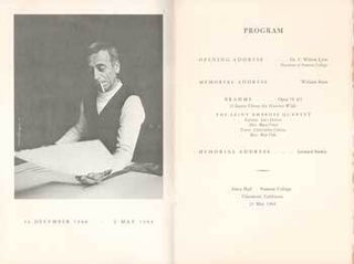Item #73-0770 In Memoriam Rico Lebrun. May 23, 1964. Pomona College