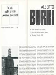 Item #73-0951 Alberto Burri. 26 May - 10 July 1972: Alberto Burri (artist). Mus&eacute;e...