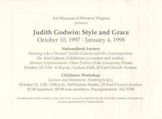 Item #73-0953 Judith Godwin: Style and Grace. 10 October 1997 - 4 January 1998: Judith Godwin...