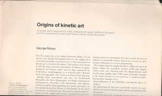 Item #73-1017 Origins of Kinetic Art. George Rickey