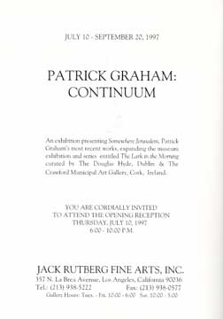 Item #73-1368 Patrick Graham: Continuum. Patrick Graham