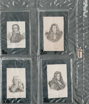 Item #73-1946 Fabre d'Eglantine; La Fontaine; Thomas Corneille; Racine. Unknown 19th Century French Engraver.