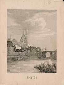 Item #73-1967 Mantes. Unknown 19th Century French Engraver