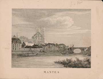 Item #73-1967 Mantes. Unknown 19th Century French Engraver.
