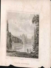 Item #73-1980 Palais de Fontainebleu. J. after Civeton Adam, Engraving