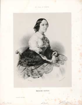 Item #73-2364 Adélaïde Ristori. 19th Century French Lithographer