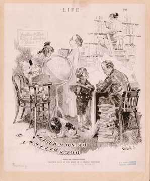 Item #73-2596 Popular Conceptions: Vacation Days in the Home of a College Professor. 19th Century...