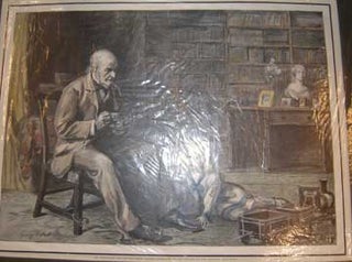 Item #73-2609 Mr. Gladstone and His Grandson, Deiniol Gladstone in the Library of the Rectory,...