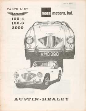 Item #73-3028 Austin-Healey Parts List 100-4 100-6 3000. J. H. Haynes, Peter Ward