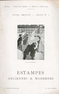 Item #73-3114 Catalogue des Estampes Anciennes & Modernes. Andre Desvouges, Loys Delteil