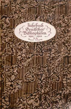 Item #73-3135 Deutscher Bibliophilen-Kalender für das Jahr 1921-1922. Hans Feigl