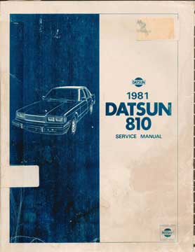 Item #73-3295 Datsun 810 Service Manual. Nissan Motor Co. Ltd