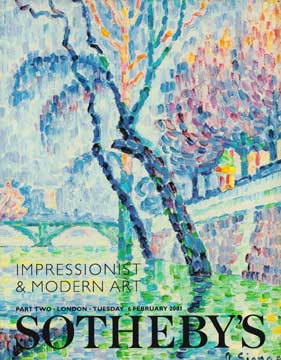 Item #73-3319 Impressionist & Modern Art. November 2001. Lot #s 1 - 60. Sotheby's