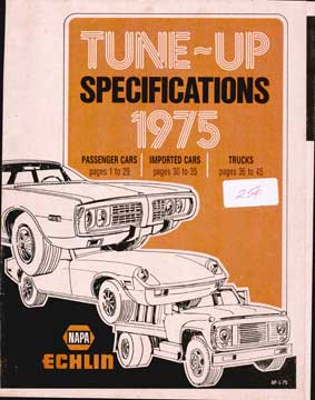 Item #73-3367 Tune-Up Specifications 1975. Echlin Manufacturing Co