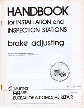 Handbook For Installation And Inspection Stations, Brake Adjusting ...